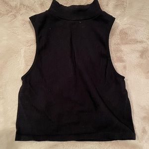 Black mock turtle neck